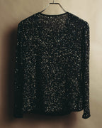 "MARINA RINALDI" 00's-10's Sequined lace long sleeve top