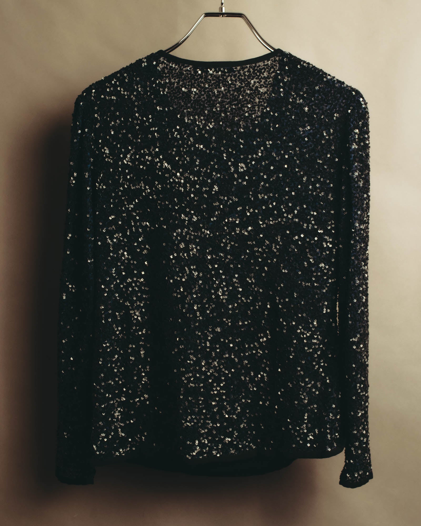 "MARINA RINALDI" 00's-10's Sequined lace long sleeve top