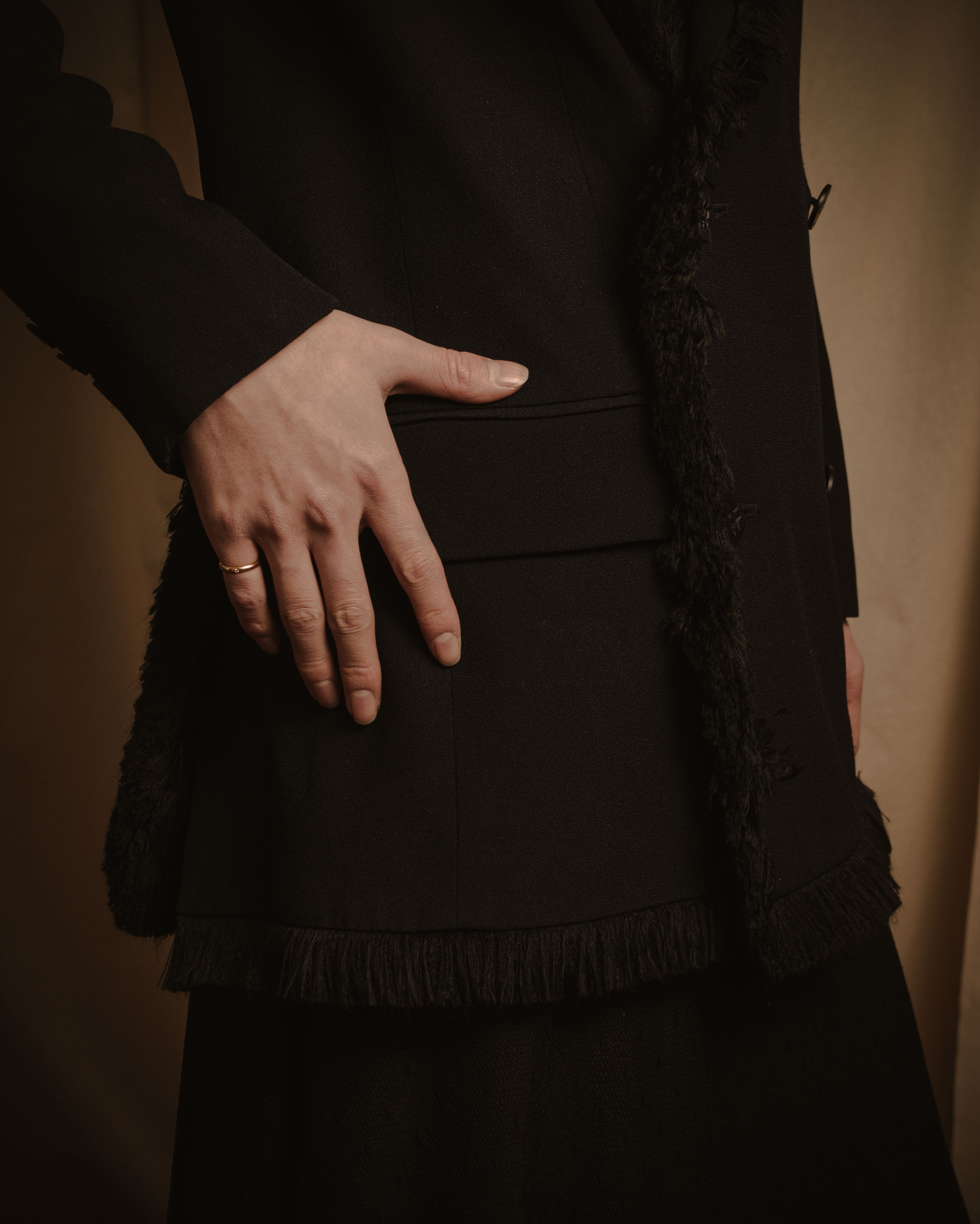 –SPECIAL– "Christian Dior"
98SS fringed peak lapel double breasted jacket