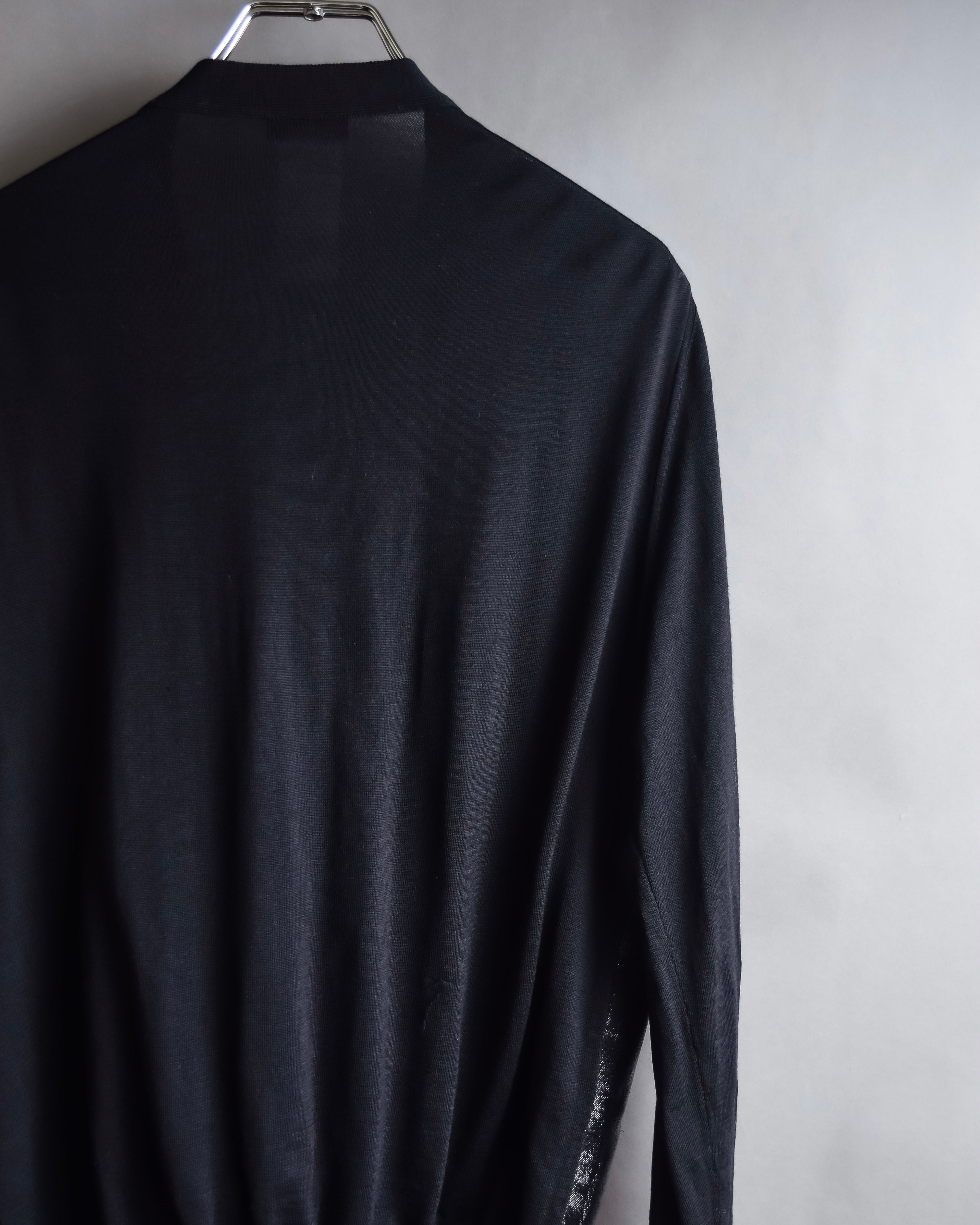 "JIL SANDER" Glitter jacquard V-neck cardigan