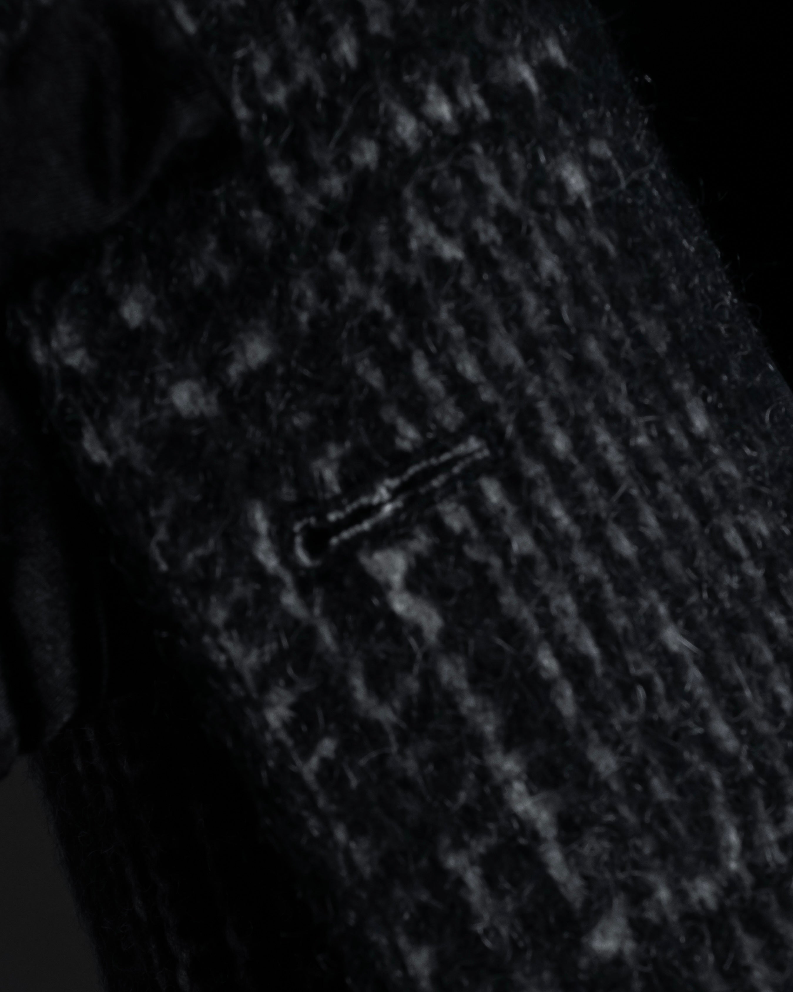 “MAX&Co.” Double-breasted houndstooth tweed coat