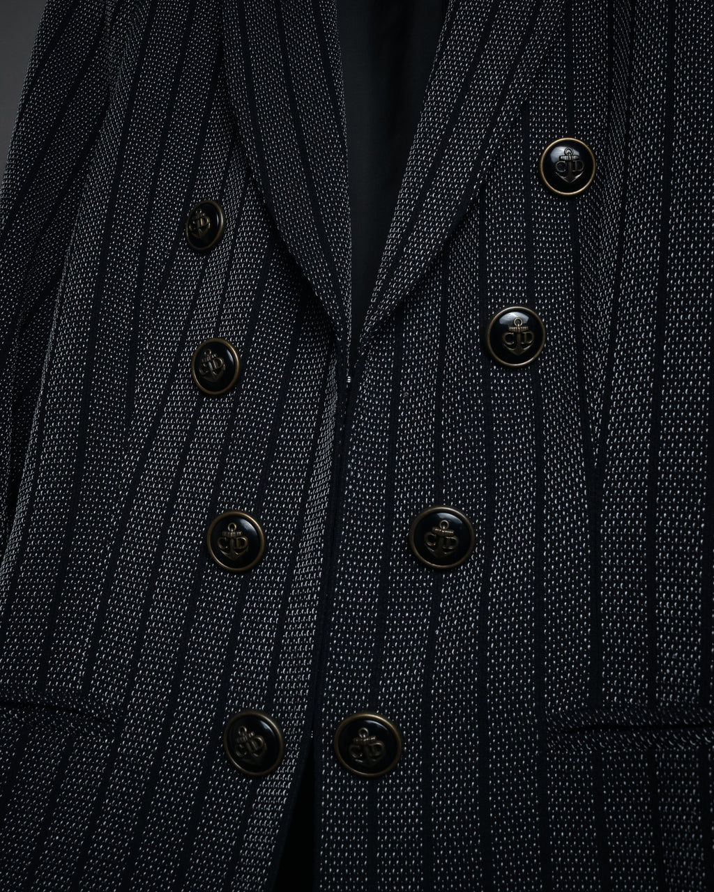 -SPECIAL- “Christian Dior” 90’s Naval motif double breasted jacket