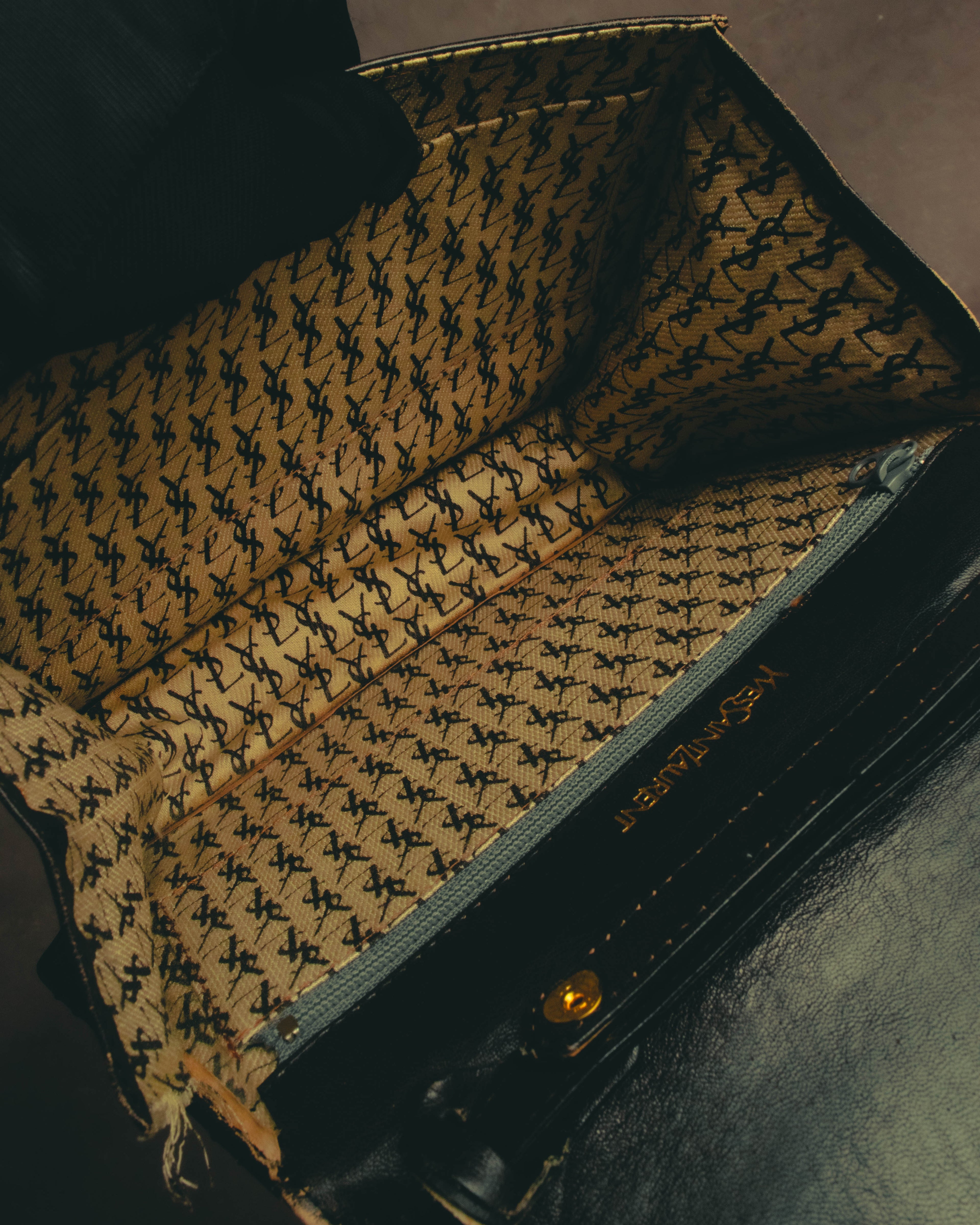 "Yves Saint Laurent" 80's-90's Quilted leather shoulder bag