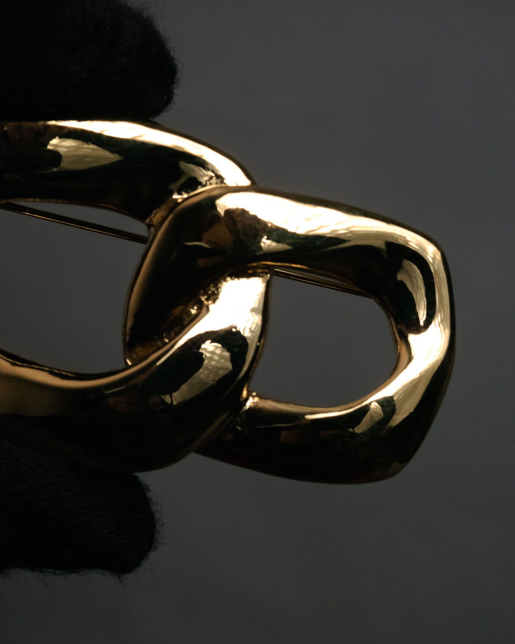 “Yves Saint Laurent” 80’s–90’s Sculptural chain motif brooch