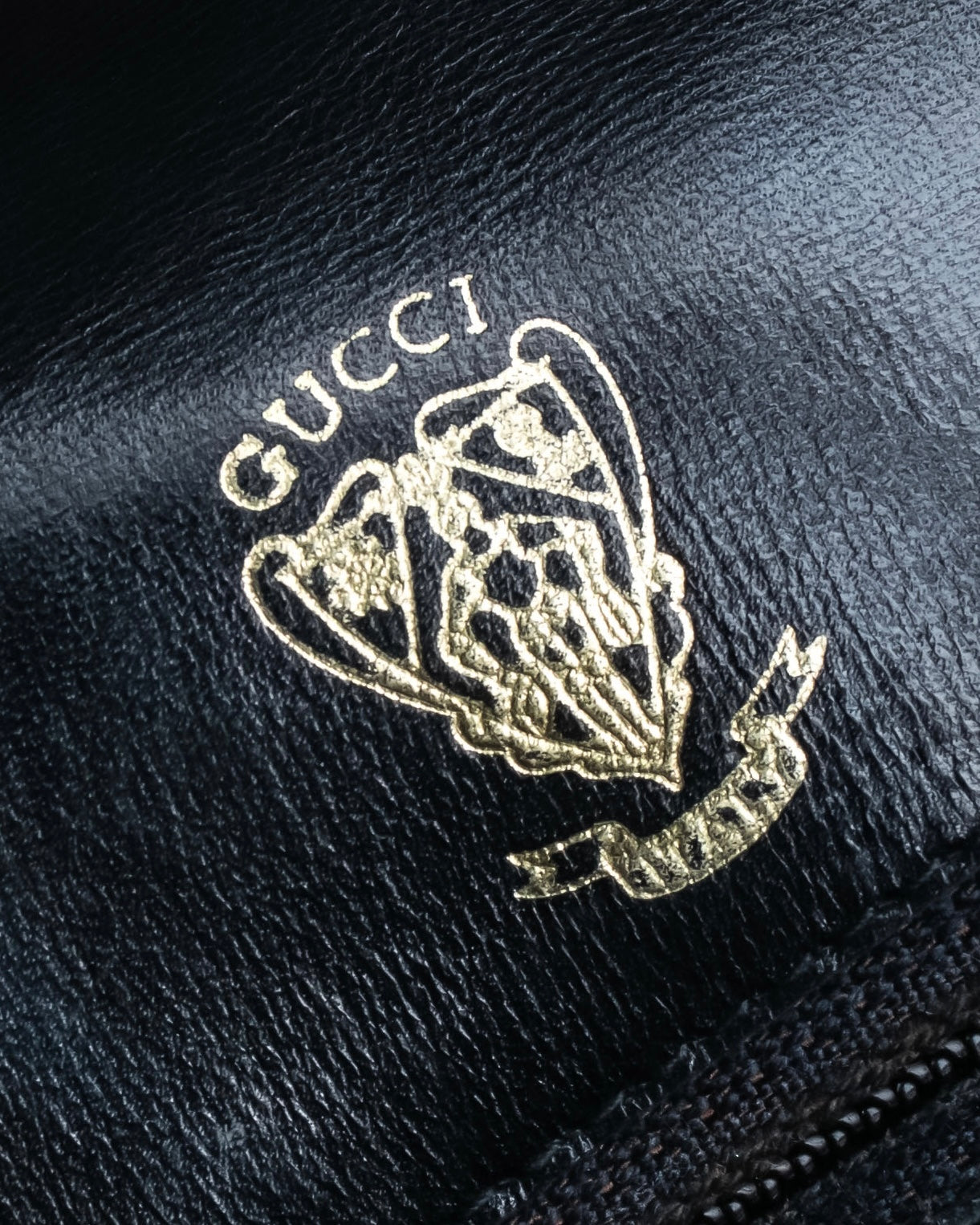 "GUCCI" Interlocking G design suede bag
