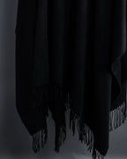 "BALENCIAGA" Fringe design open front cape