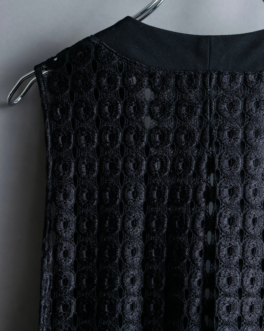 "LIMI feu" Layered embroidered sleeveless dress