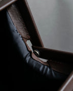 "BURBERRY" Metal belt design embossed PVC briefcase