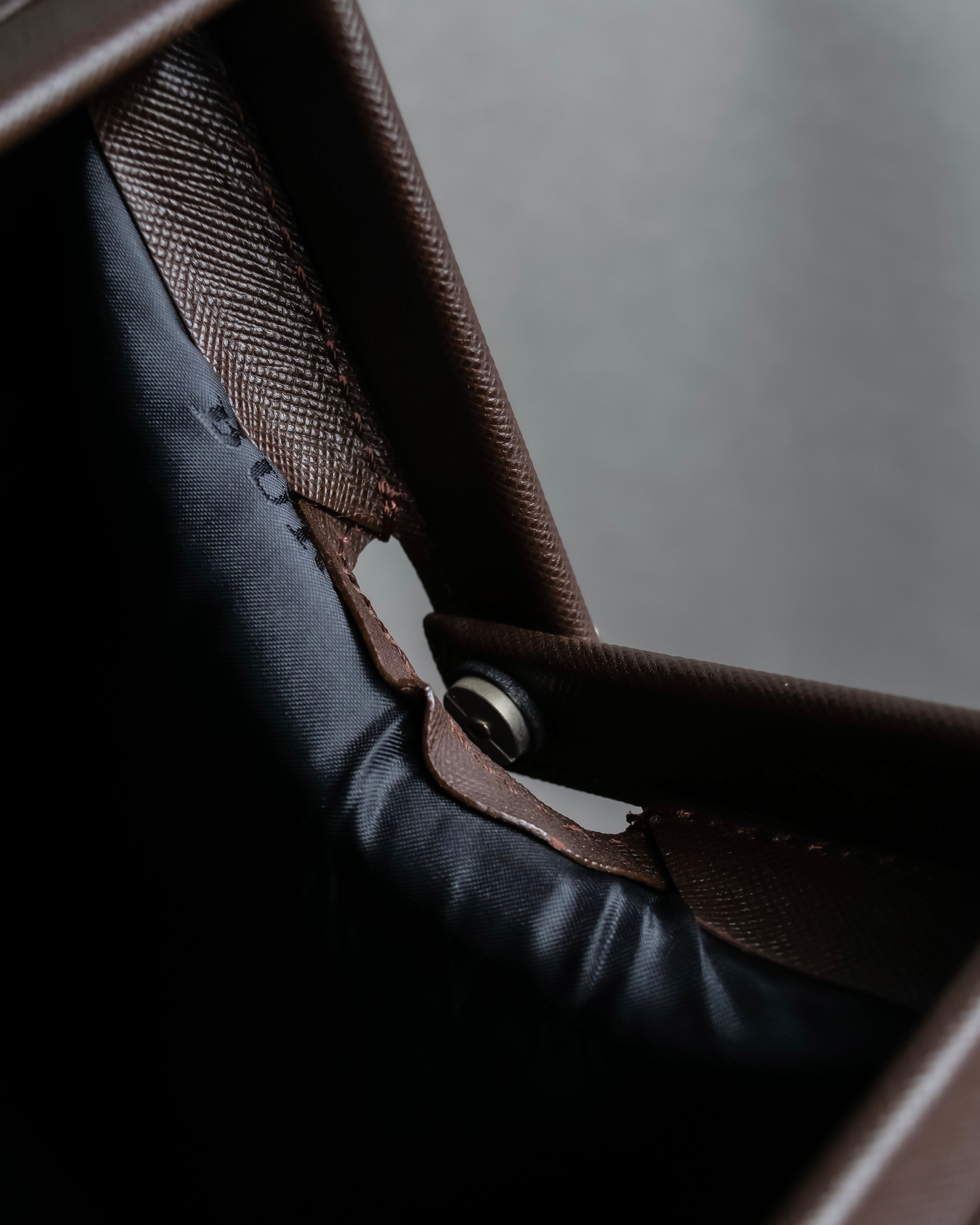 "BURBERRY" Metal belt design embossed PVC briefcase