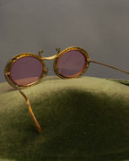 "Christian Dior" 70's-80's Vintage ornate jewel-embellished round sunglasses