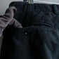 "HERMES" Leather trimmed design tapered pants