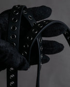 "Christian Dior" Countless eyelet design leather belt