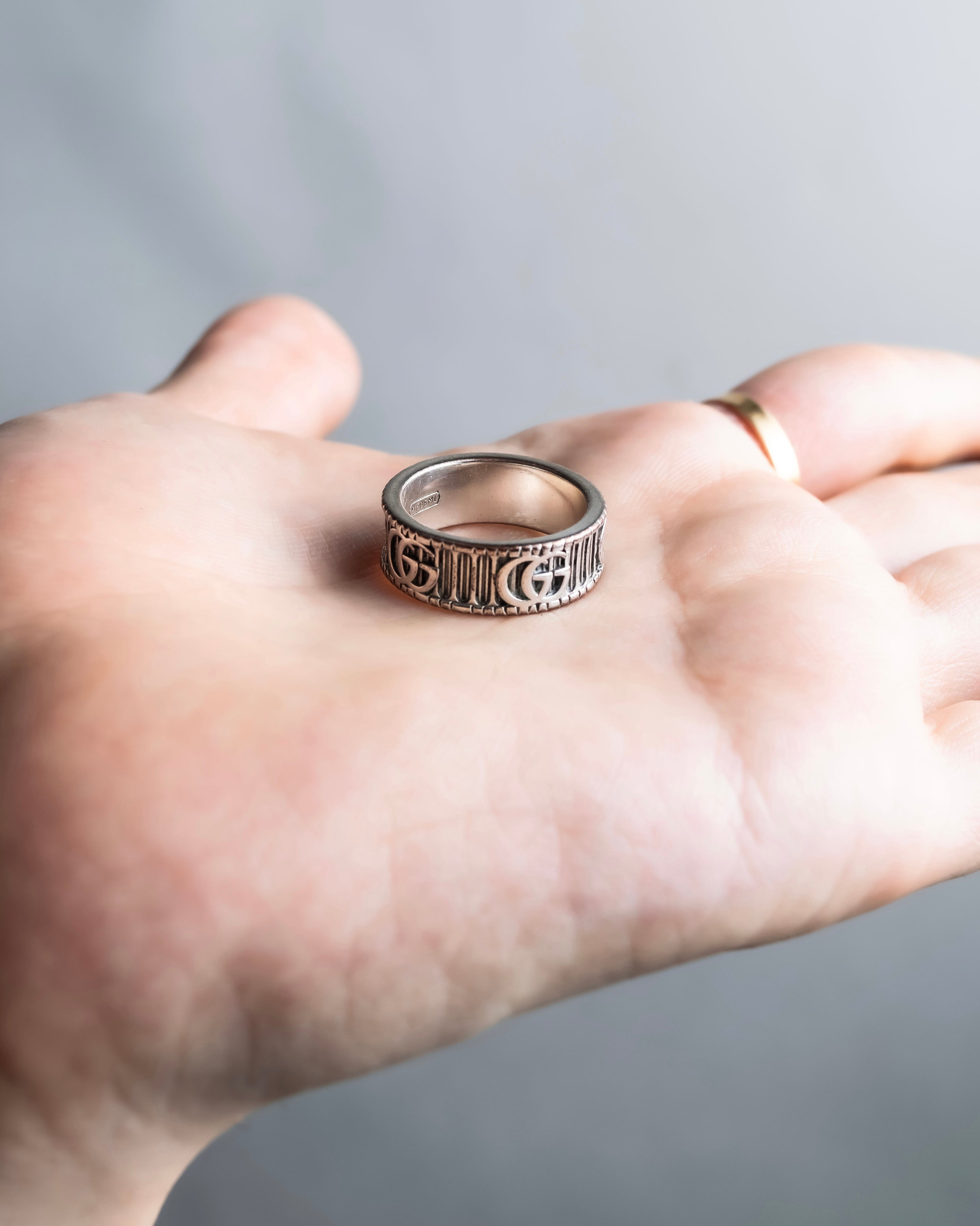 "GUCCI" GG marmont silver 925 ring