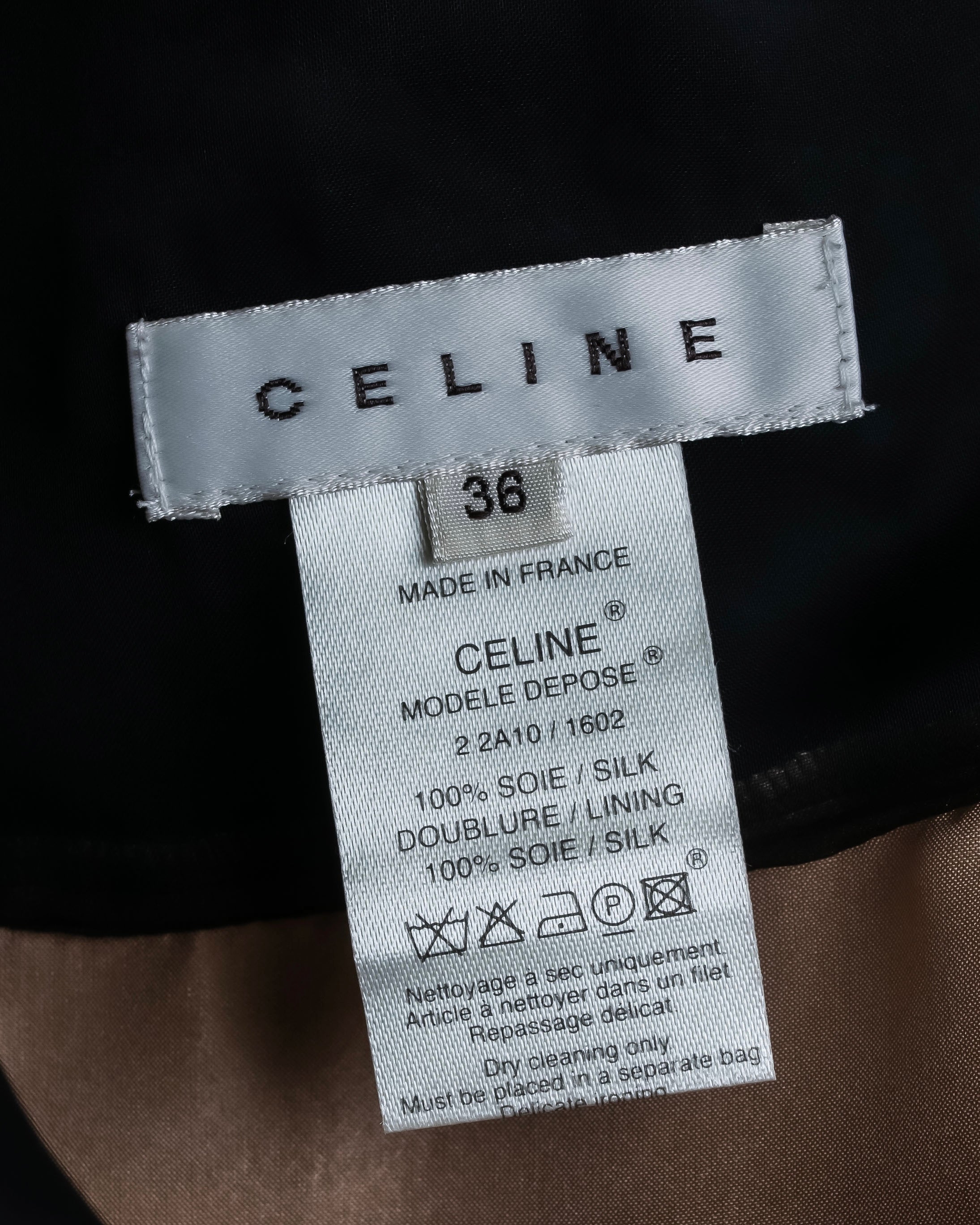 "CELINE" See-through layered design shirt & skirt set up