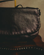 “BOTTEGA VENETA” 10’s Iridescent calfskin intrecciato trim crossbody bag