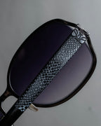 "LOEWE" Anagram logo engraved oval sunglasses