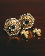 –SPECIAL– "VALENTINO" 80's-90's Ornate clip-on drop earrings