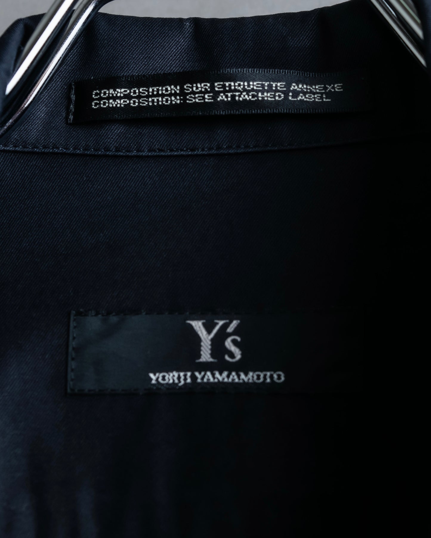 "Y's" 4 pocket military detail  black tailored jacket