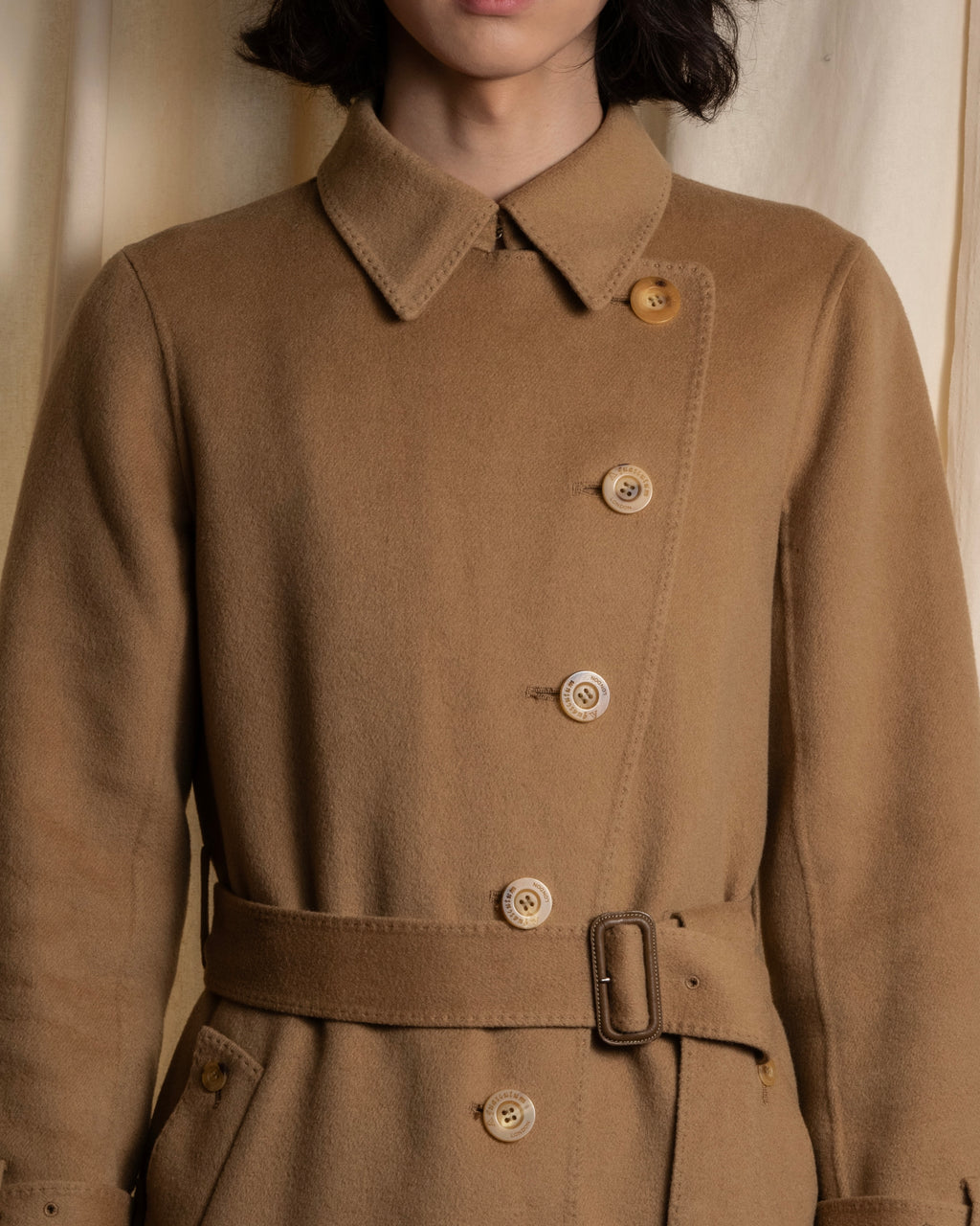 "Aquascutum" Traditional detail belted long trench coat