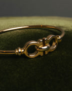 “Salvatore Ferragamo” 90’s-00’s Gancini gold tone bangle bracelet