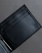 "BALENCIAGA" Logo motif money clip bi-fold wallet