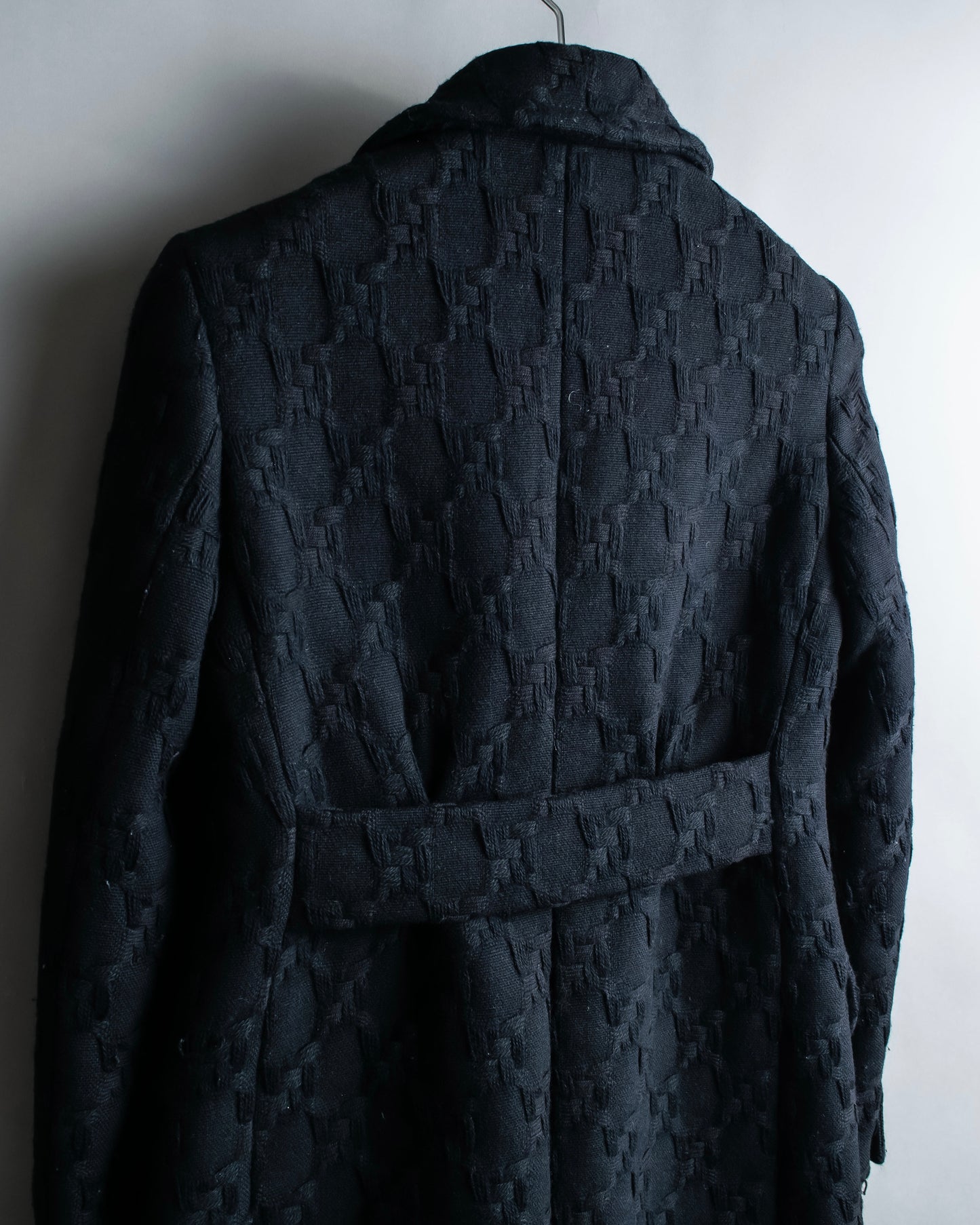 "MIU MIU" dimensional woven stand up collar coat