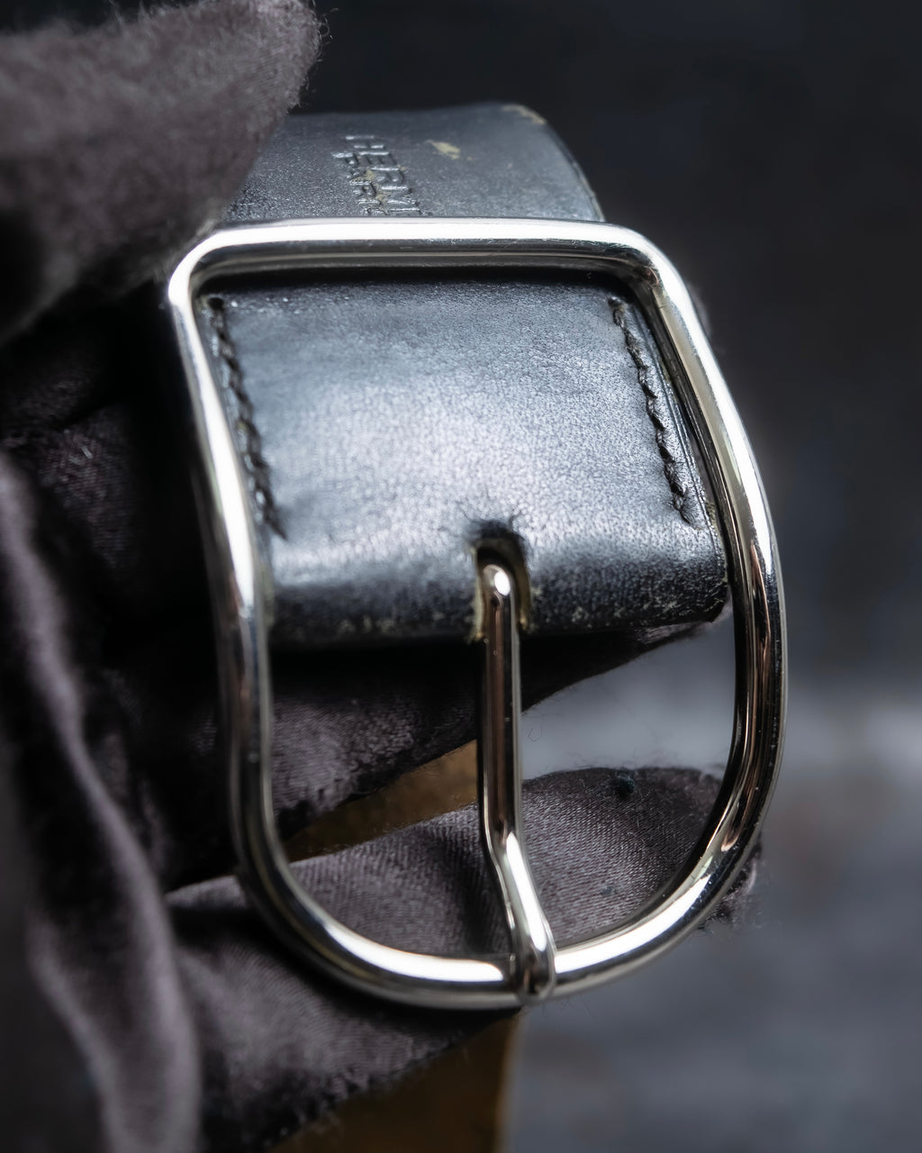 "HERMES" D ring buckle design leather bracelet