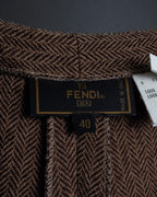 "FENDI" Velvet switching design herringbone set up