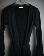 “DRIES VAN NOTEN” 90’s–Early 00’s Cashmere and silk layered belted cardigan