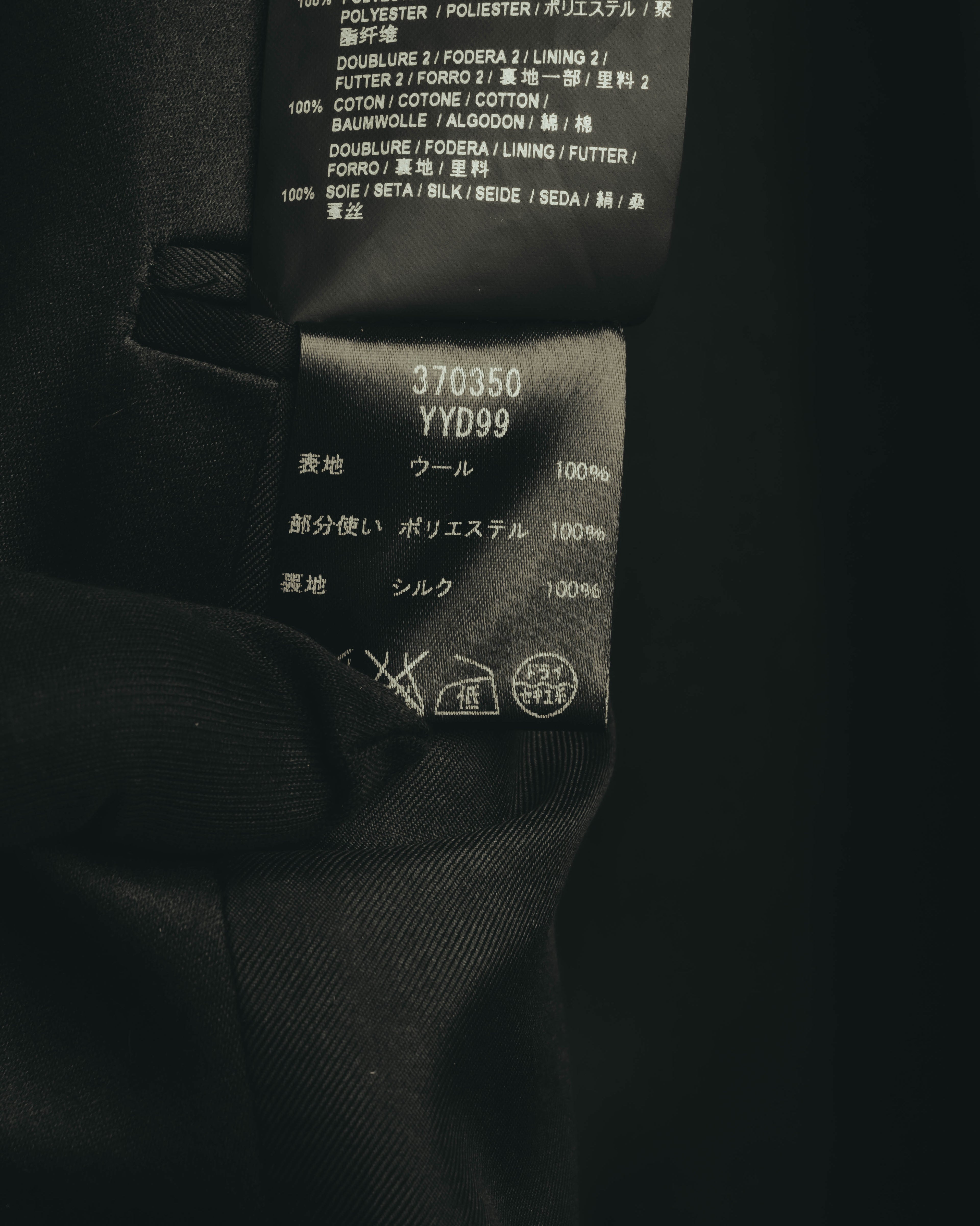 -SPECIAL- “Saint Laurent” 2012-2016 Single-button satin-lapel wool jacket