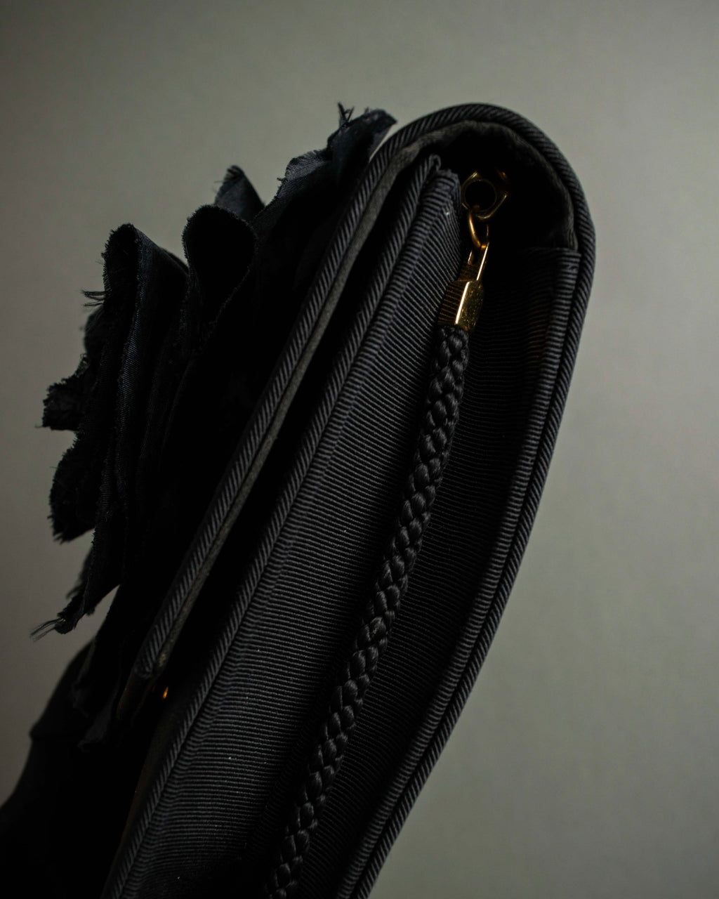 "Christian Dior Boutique Paris" Large flower motif design rope shoulder bag