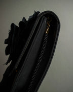 "Christian Dior Boutique Paris" Large flower motif design rope shoulder bag