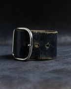 "HERMES" D ring buckle design leather bracelet
