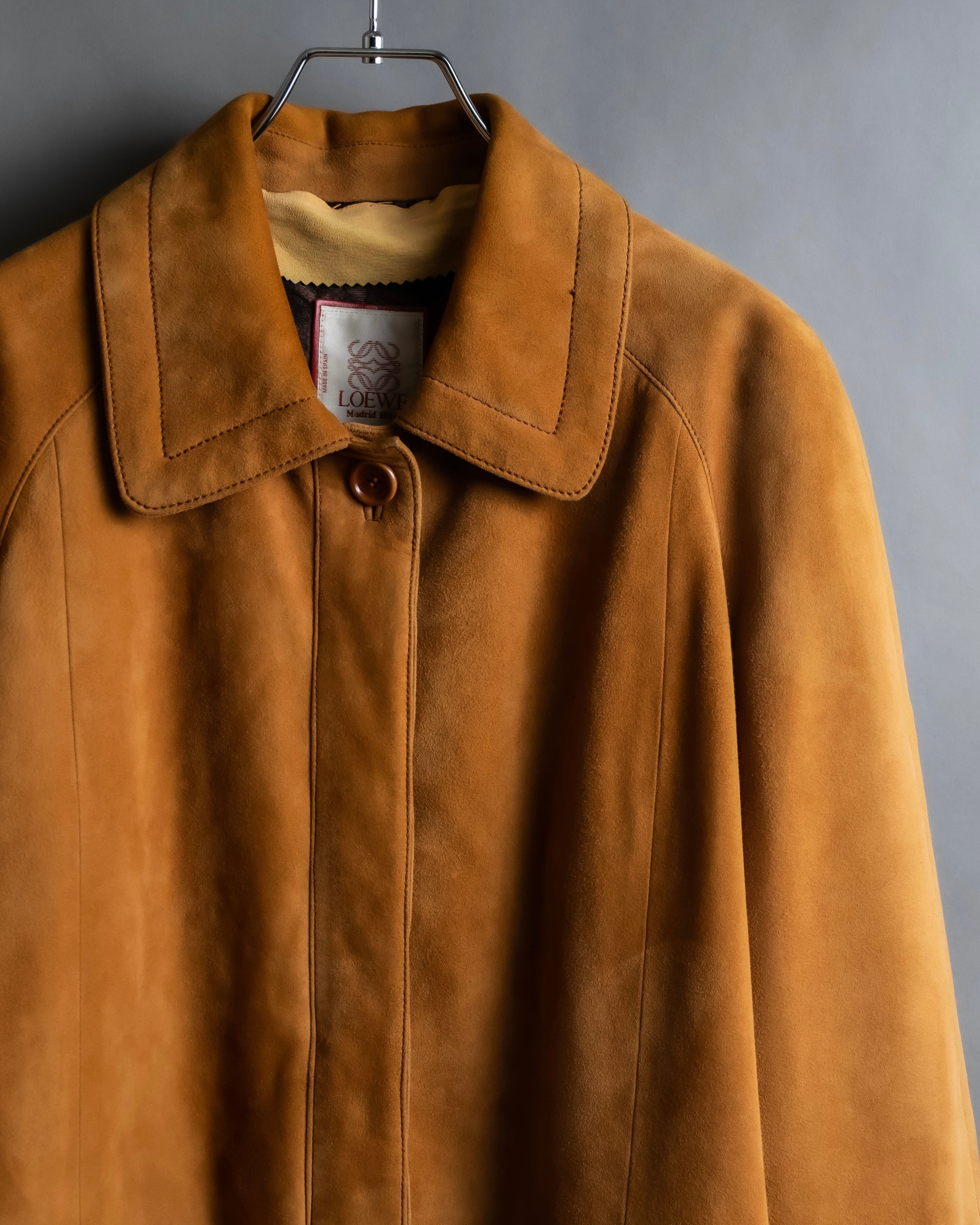"LOEWE" Out pocket detail oversized suede jacket