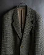 "HUGO BOSS" Houndstooth structured shoulder line tailored jacket