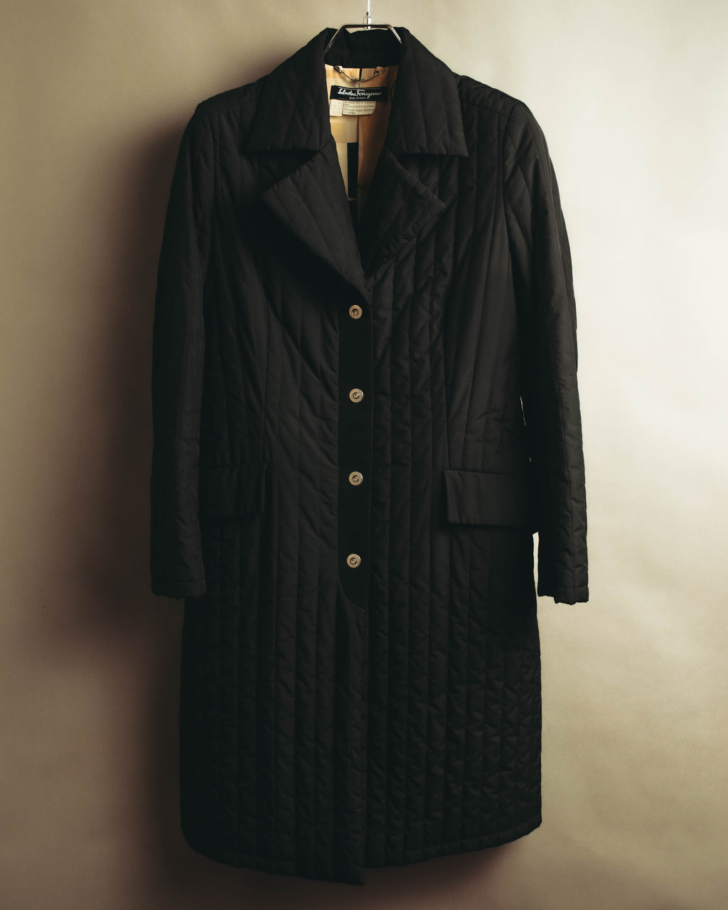 “Salvatore Ferragamo” 00’s-10’s Padded tailored long coat