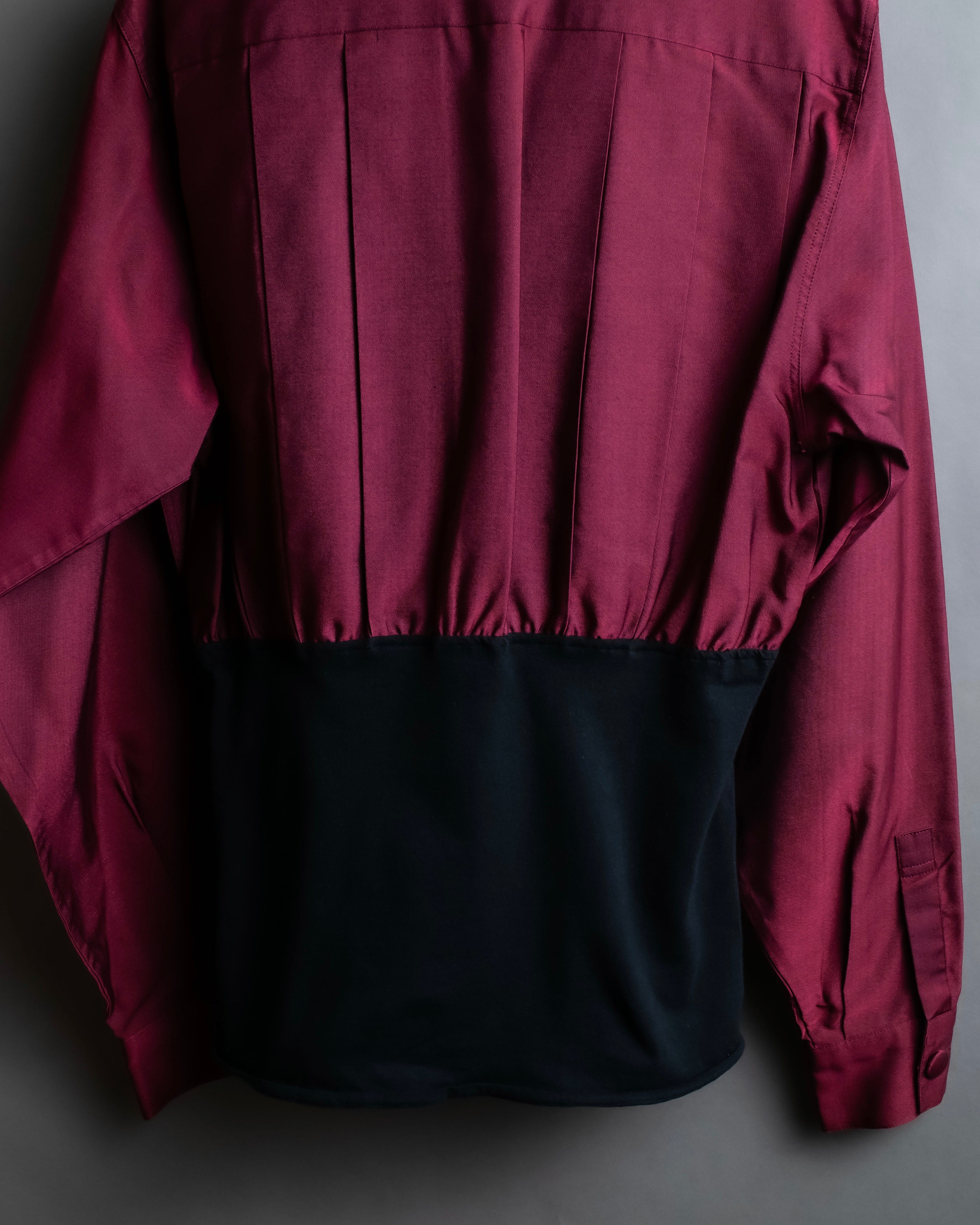 "JEAN PAUL GAULTIER FEMME"
 Waist different material switching design shirt