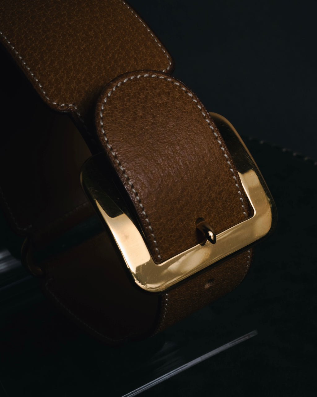 "HERMES" 1993 equestrian linked leather belt