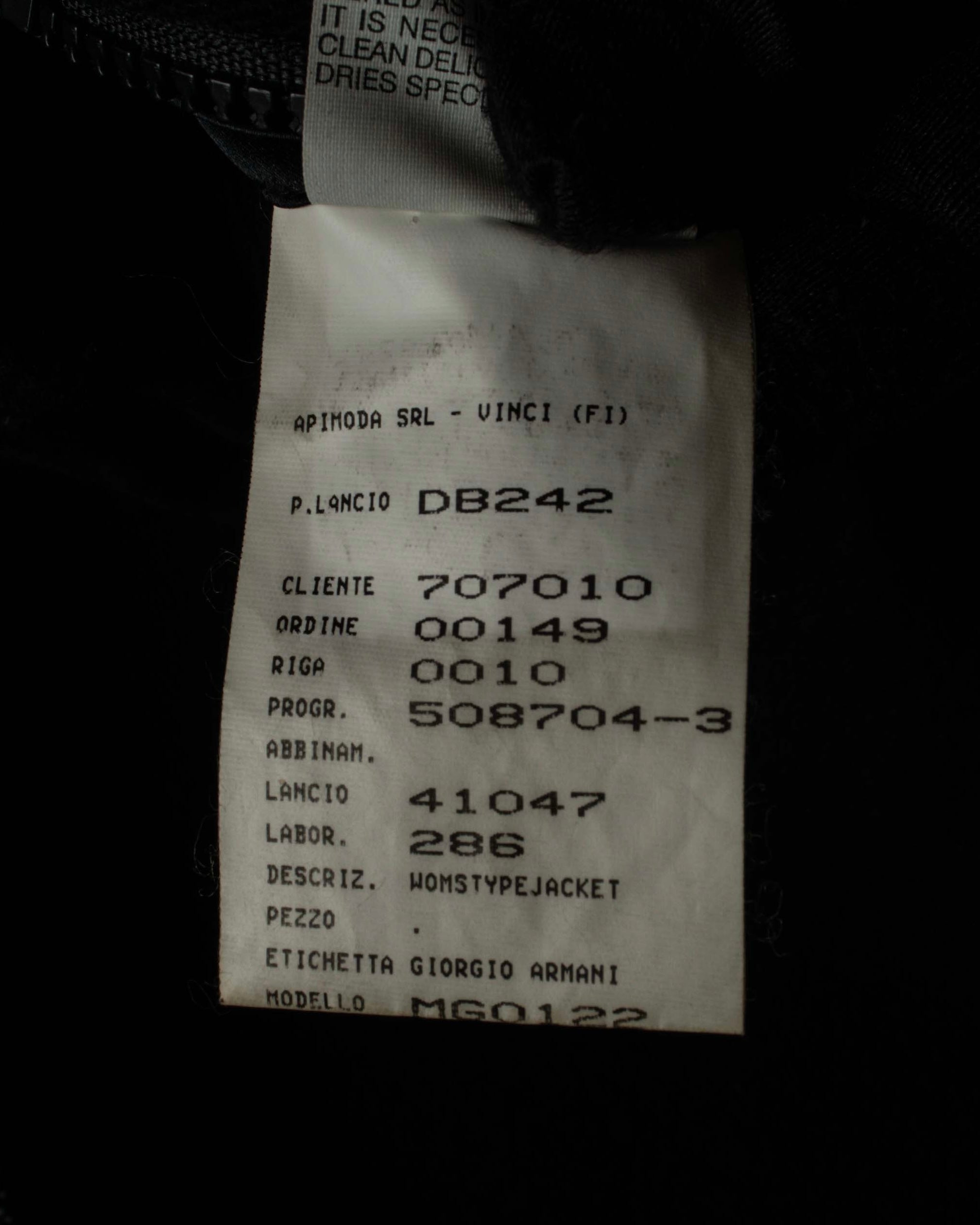 "GIORGIO ARMANI" Minimal design double zip-up jacket