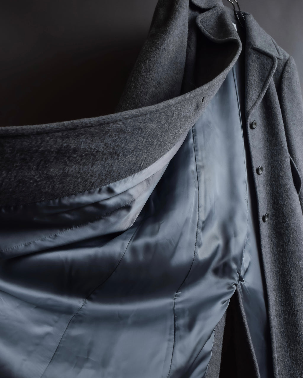 "BALENCIAGA" Alpaca blend maxi length shaped chester coat