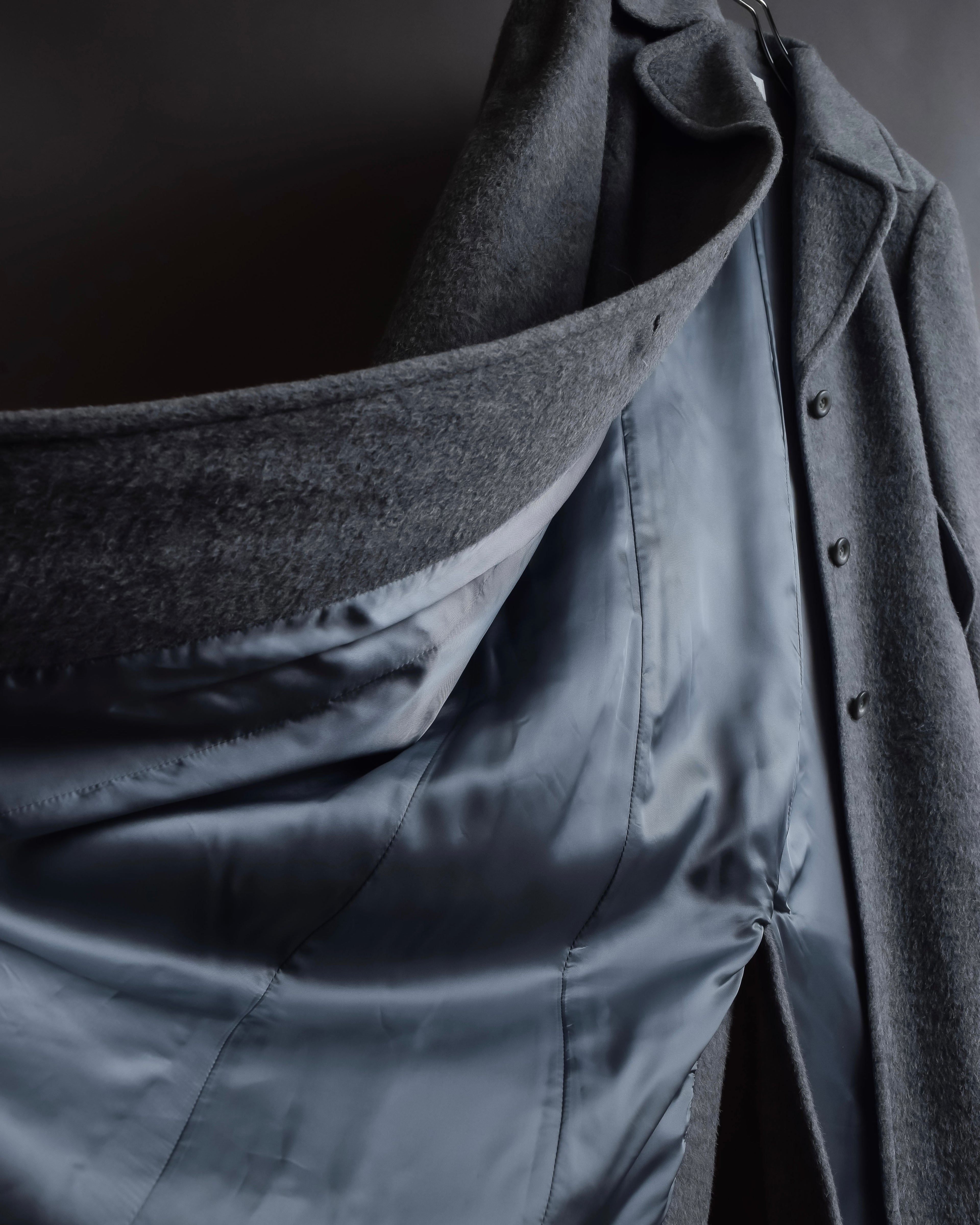 "BALENCIAGA" Alpaca blend maxi length shaped chester coat