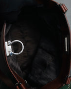 "Salvatore Ferragamo" 90’s-00’s Gancini hardware pebbled leather tote bag