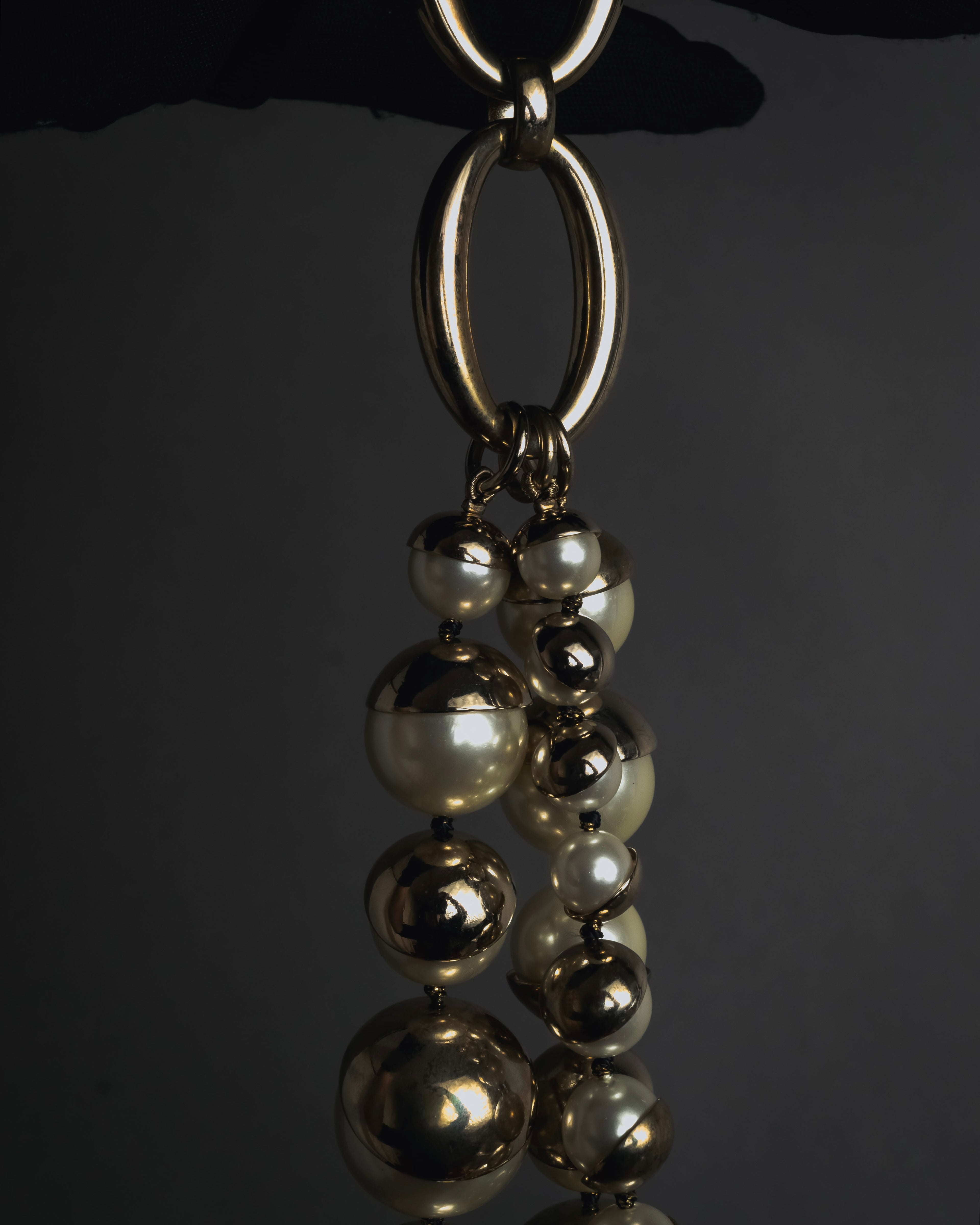 -SPECIAL- "Christian Dior"
John Galliano period Pearl Metal Design Layered Necklace