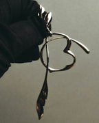“BALENCIAGA” 2017-2023 organic heart and arrow clip-on drop earrings