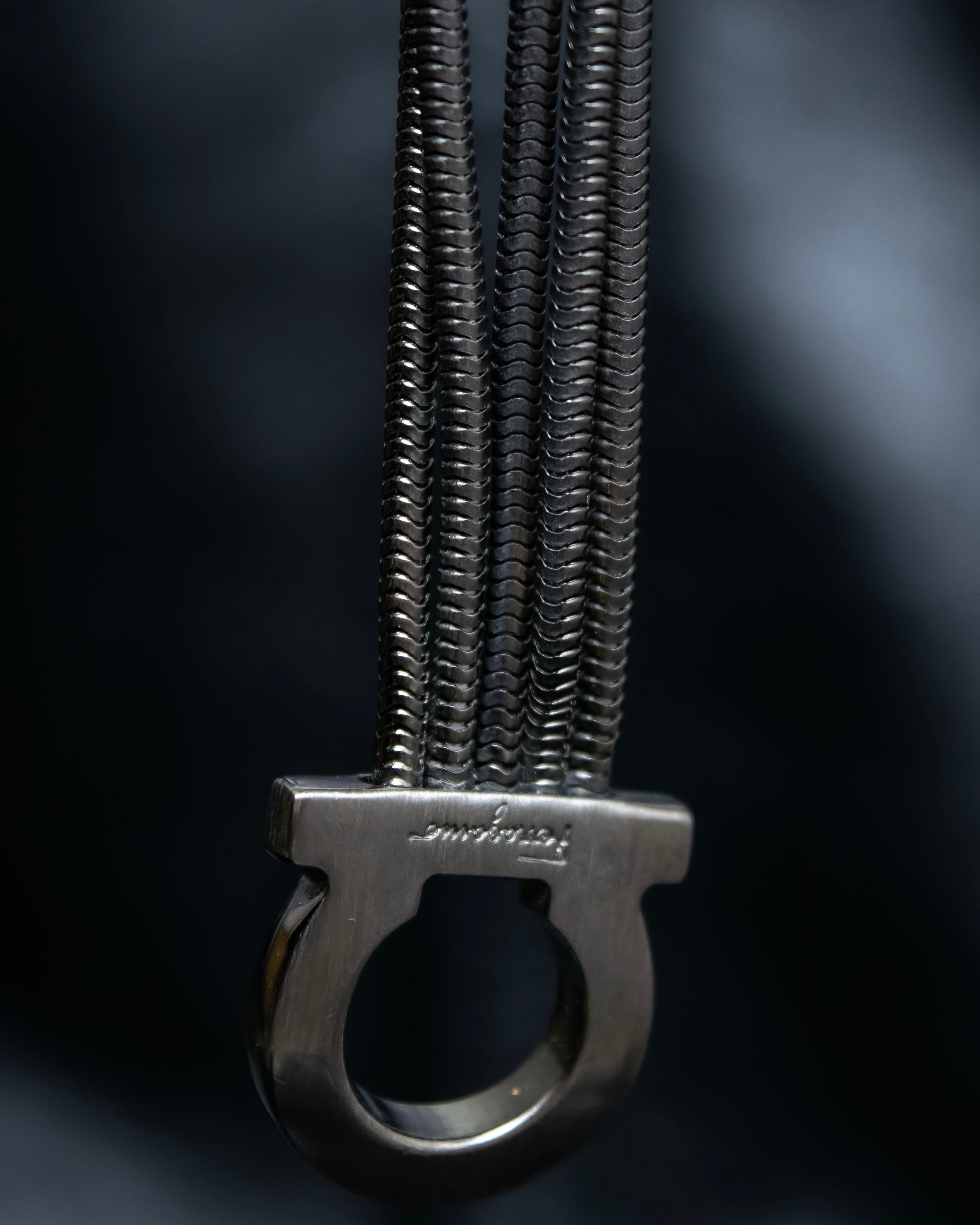 "Ferragamo" Gancini motif five row bracelet