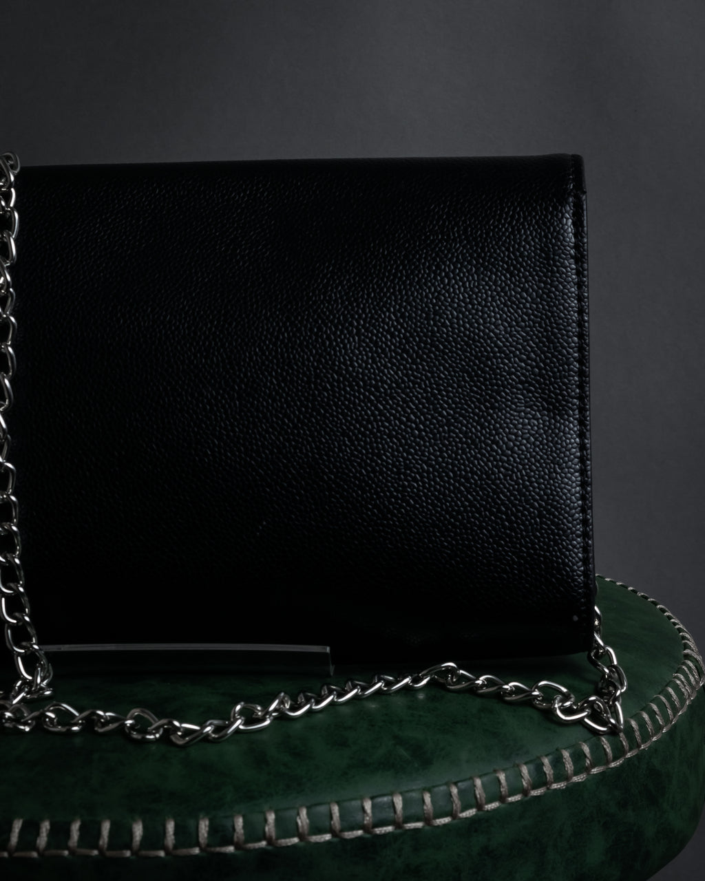 "VALENTINO" Textured leather V tassel chain shoulder bag