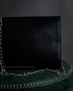 "VALENTINO" Textured leather V tassel chain shoulder bag