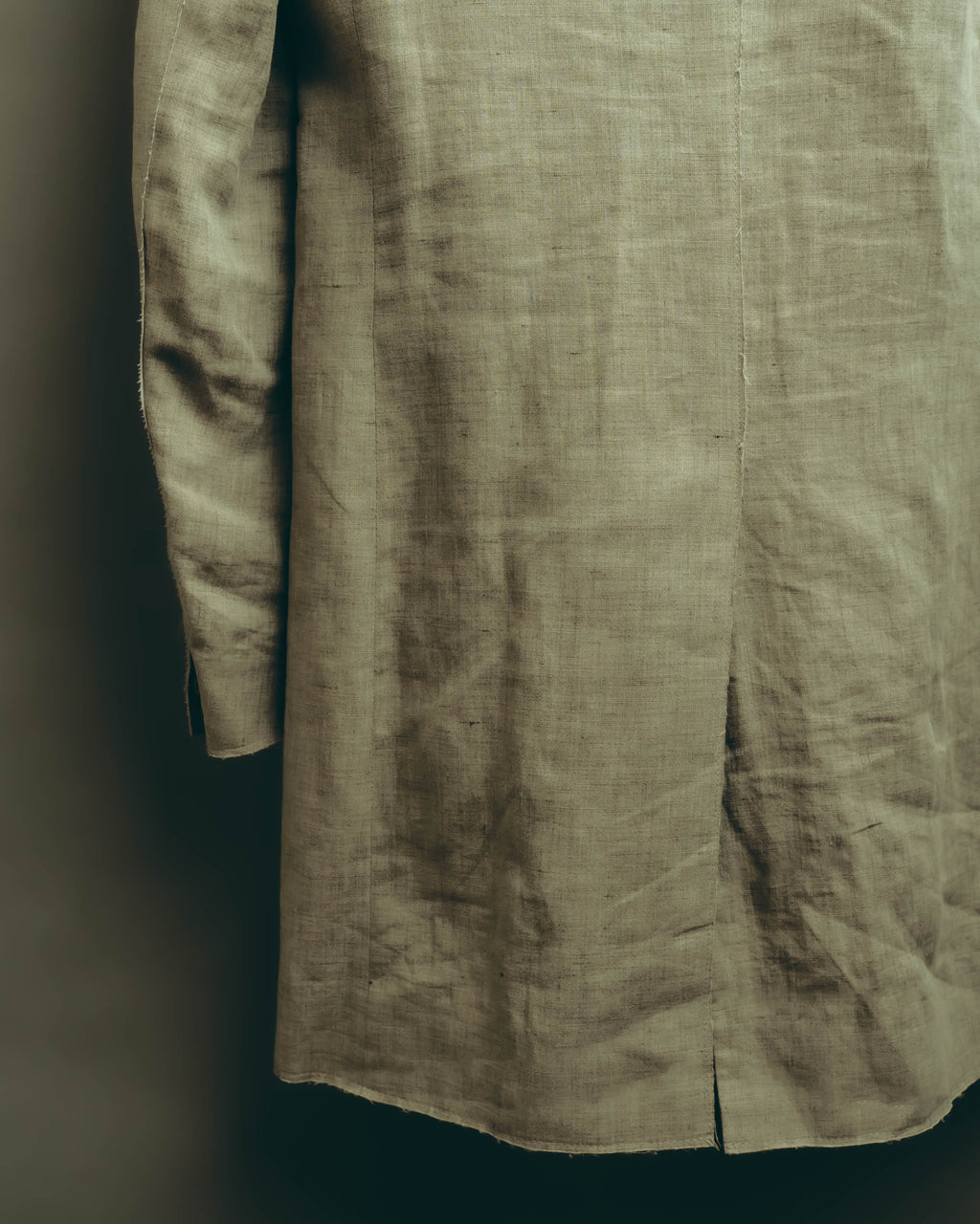 -SPECIAL- “Maison Martin Margiela” 2014SS raw-edge linen tailored jacket