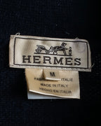 Hermès Camiseta de punto de cachemira azul marino hermosa
