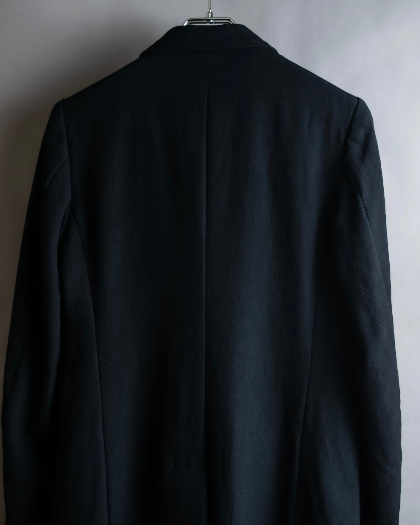 "COMME des GARCONS COMME des GARCONS" Peaked lapel double-breasted long tailored jacket